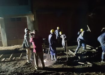 Bukavu : les travaux de réhabilitation de l’avenue Saïo se poursuivent même la nuit