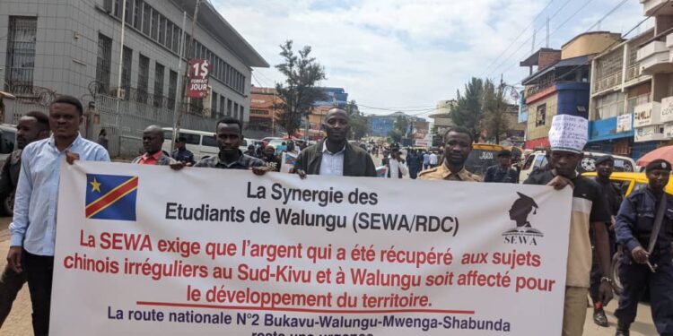 Sud-Kivu : la SEWA demande au Gouverneur d’orienter la grande partie des lingots d’or et de l’argent ravis aux chinois pour la construction de la route nationale n°2 Bukavu -Walungu -Mwenga -Shabunda