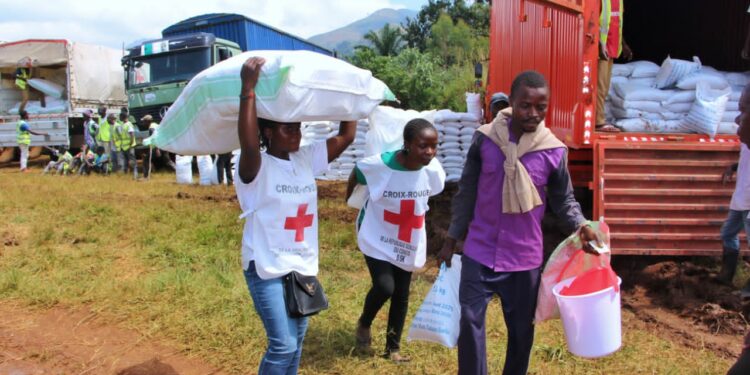 Sud-Kivu : des ménages de déplacés et retournés de Kalehe bénéficient d’une assistance en vivres et biens essentiels de la part du CICR
