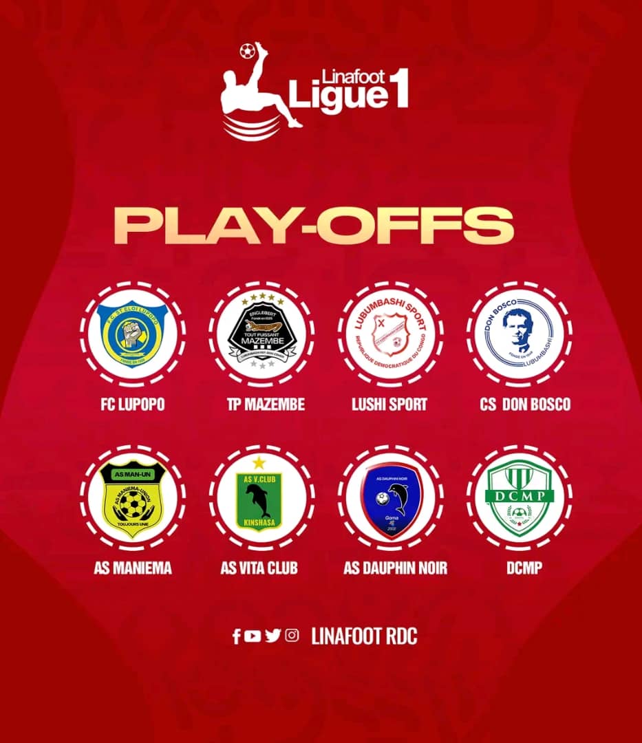 Linafoot D1 : publication du calendrier pour la phase de playoff aller et retour.
