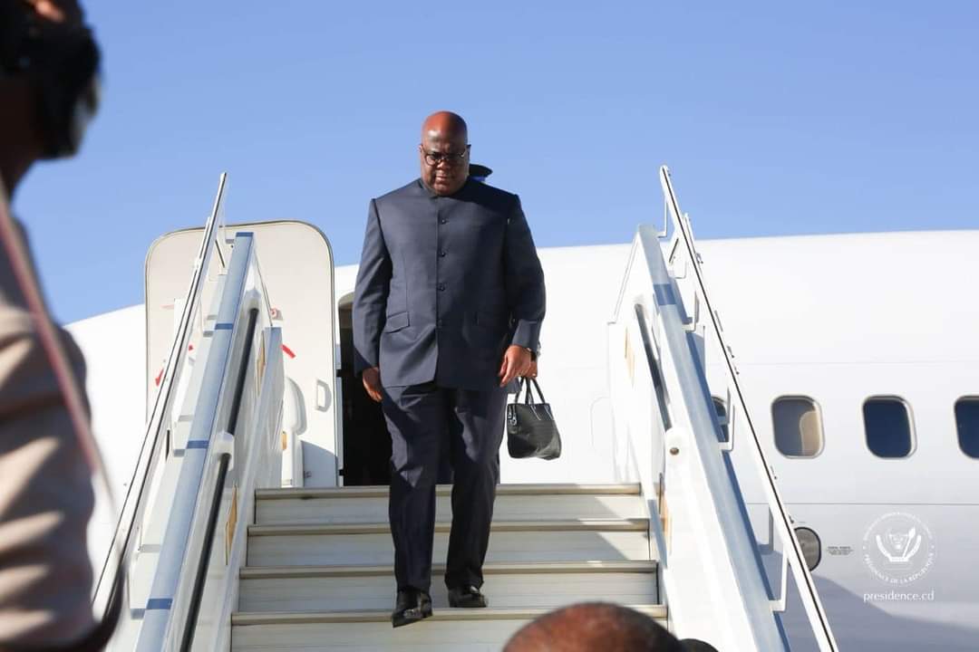 SADC : Le Président Félix Tshisekedi est arrivé à Lusaka en Zambie pour participer au sommet extraordinaire sur la sécurité régionale
