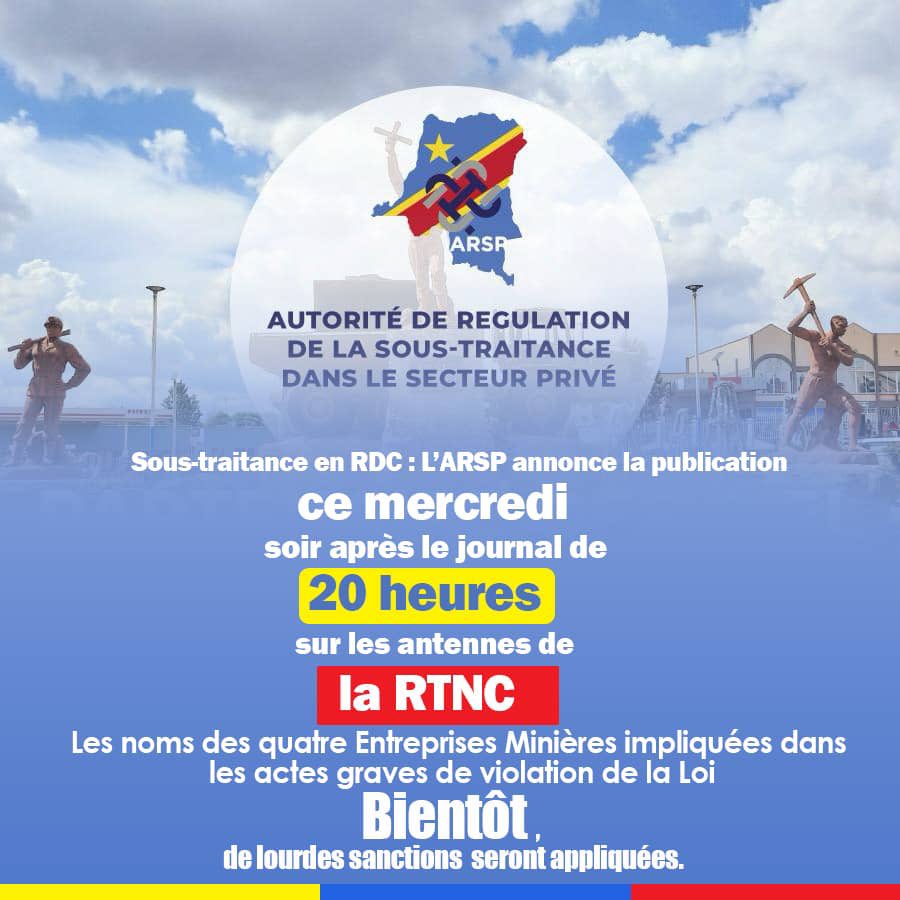 RDC : L’ARSP démantèle un réseau qui détourne 535 millions USD dans quatre entreprises minières