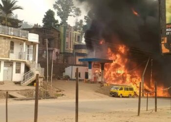 Bukavu : d&rsquo;importants dégâts dans l&rsquo;incendie d&rsquo;une station-service près de l&rsquo;HPGRB